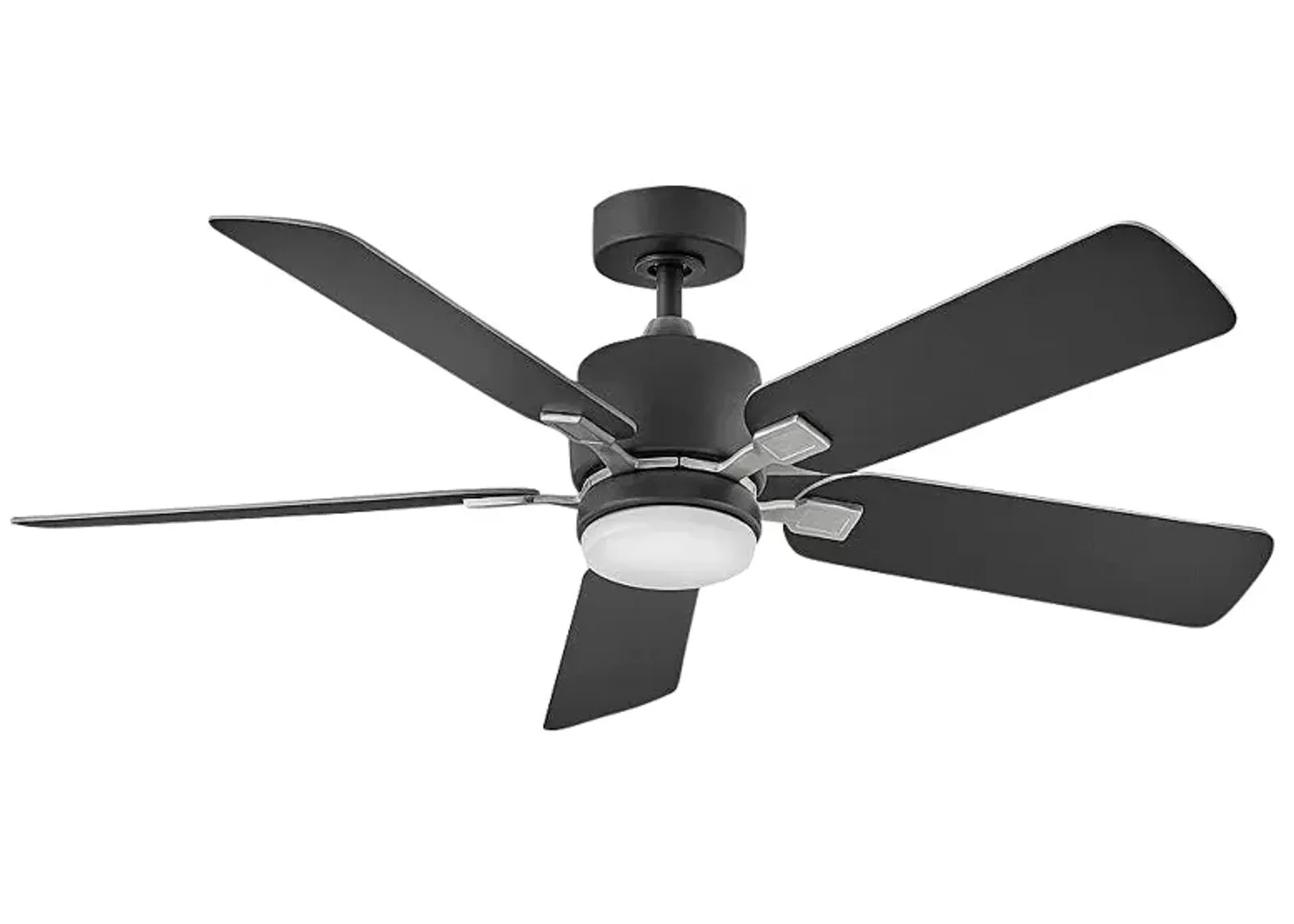 52" Hinkley Afton Matte Black Indoor LED Ceiling Fan with Wall Control