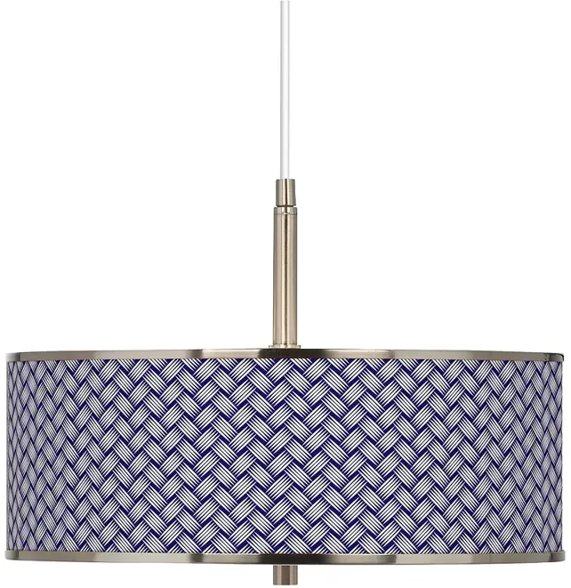 Color Weave Giclee Glow 16" Wide Pendant Light