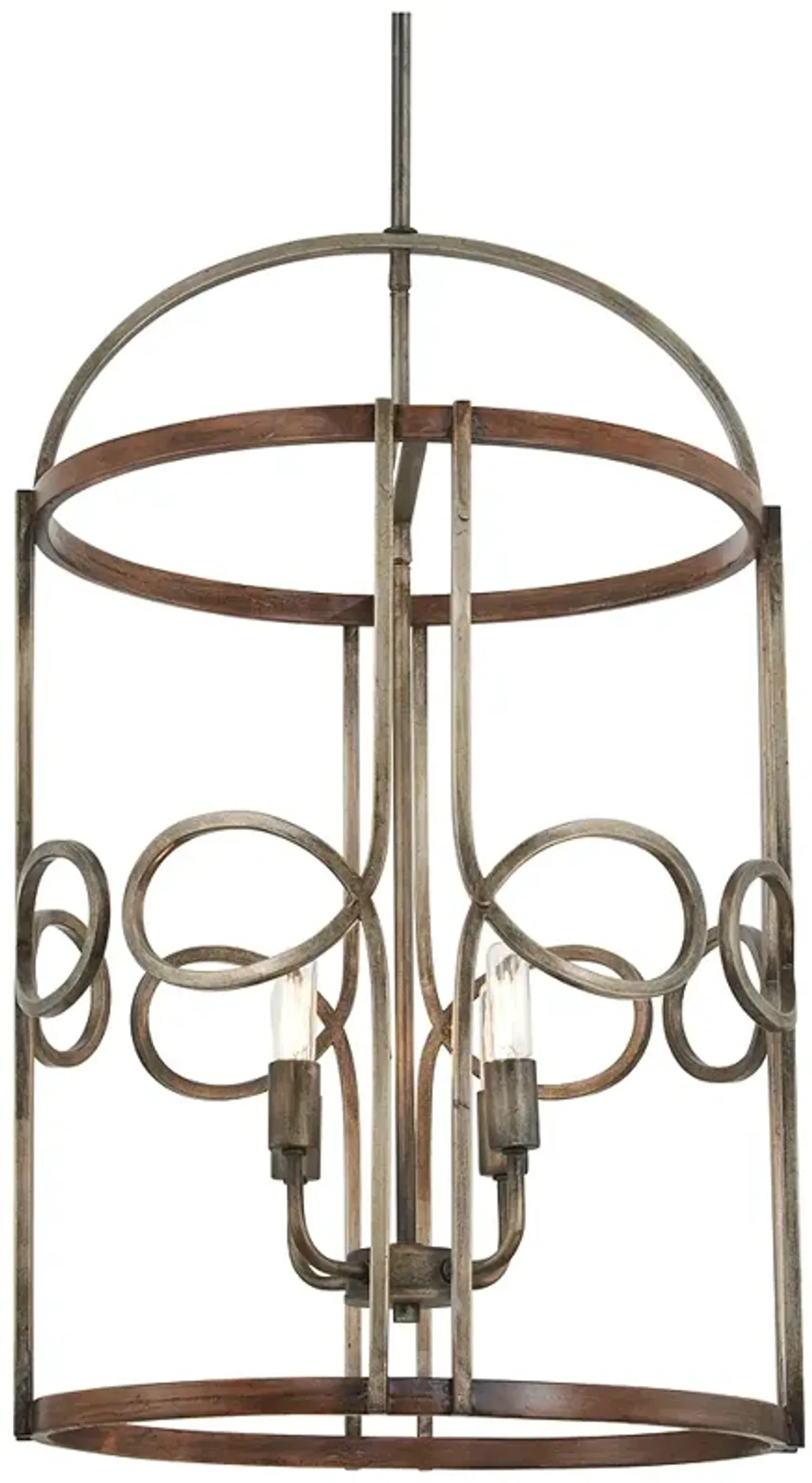 Yorkville 18"W Darkwood with Silver Patina 4-Light Pendant