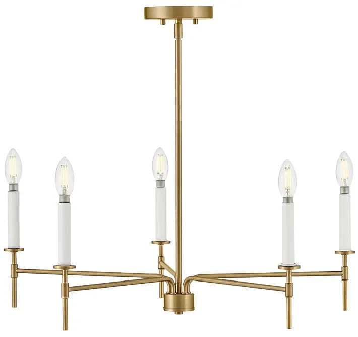 Lark Hux Chandelier Medium Single Tier Lacquered Brass