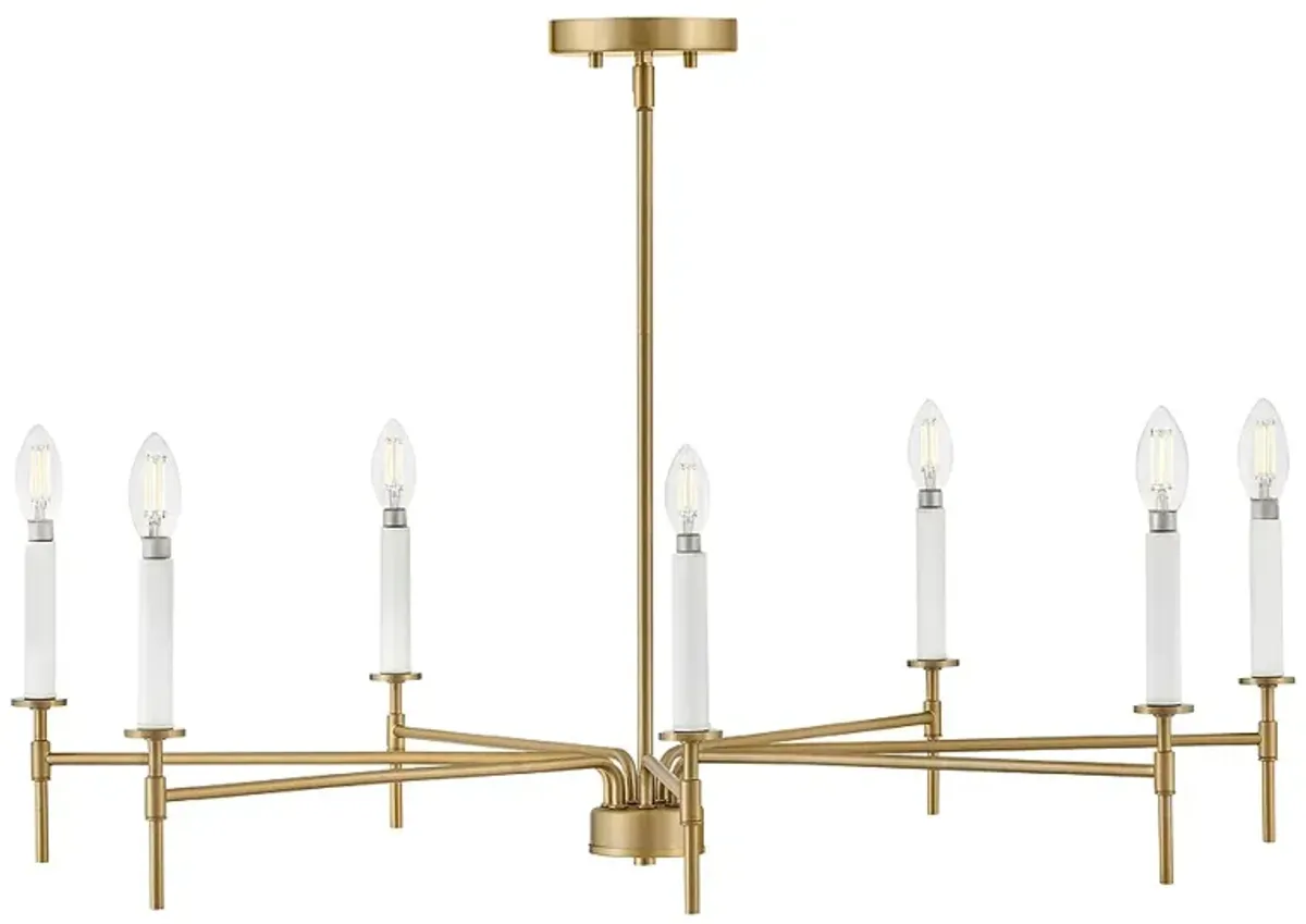 Lark Hux Chandelier Large Single Tier Lacquered Brass