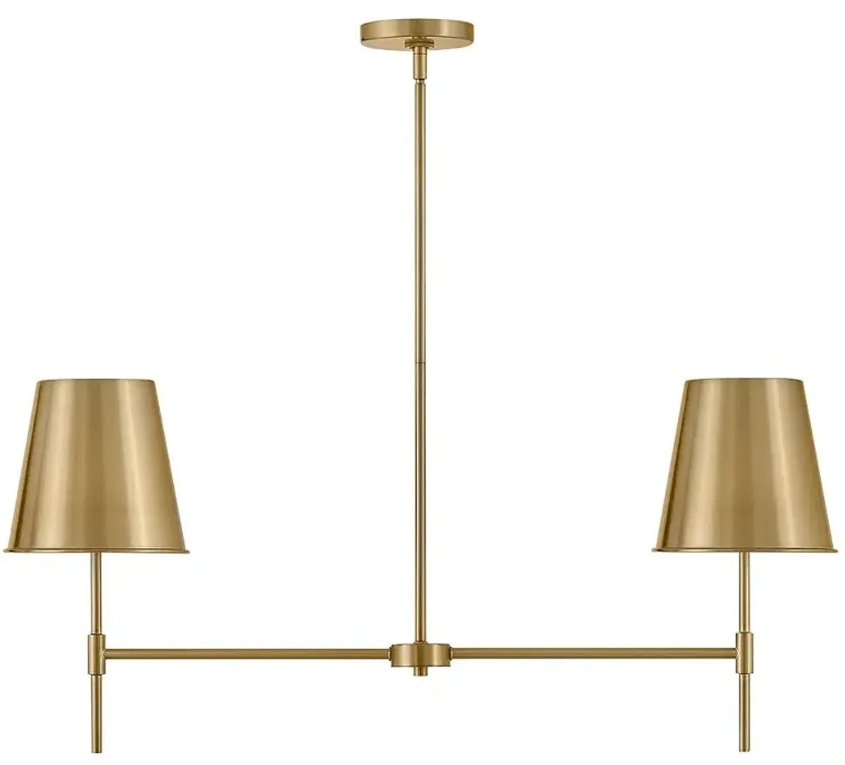 Lark Blake Chandelier Small Two Light Linear Lacquered Brass