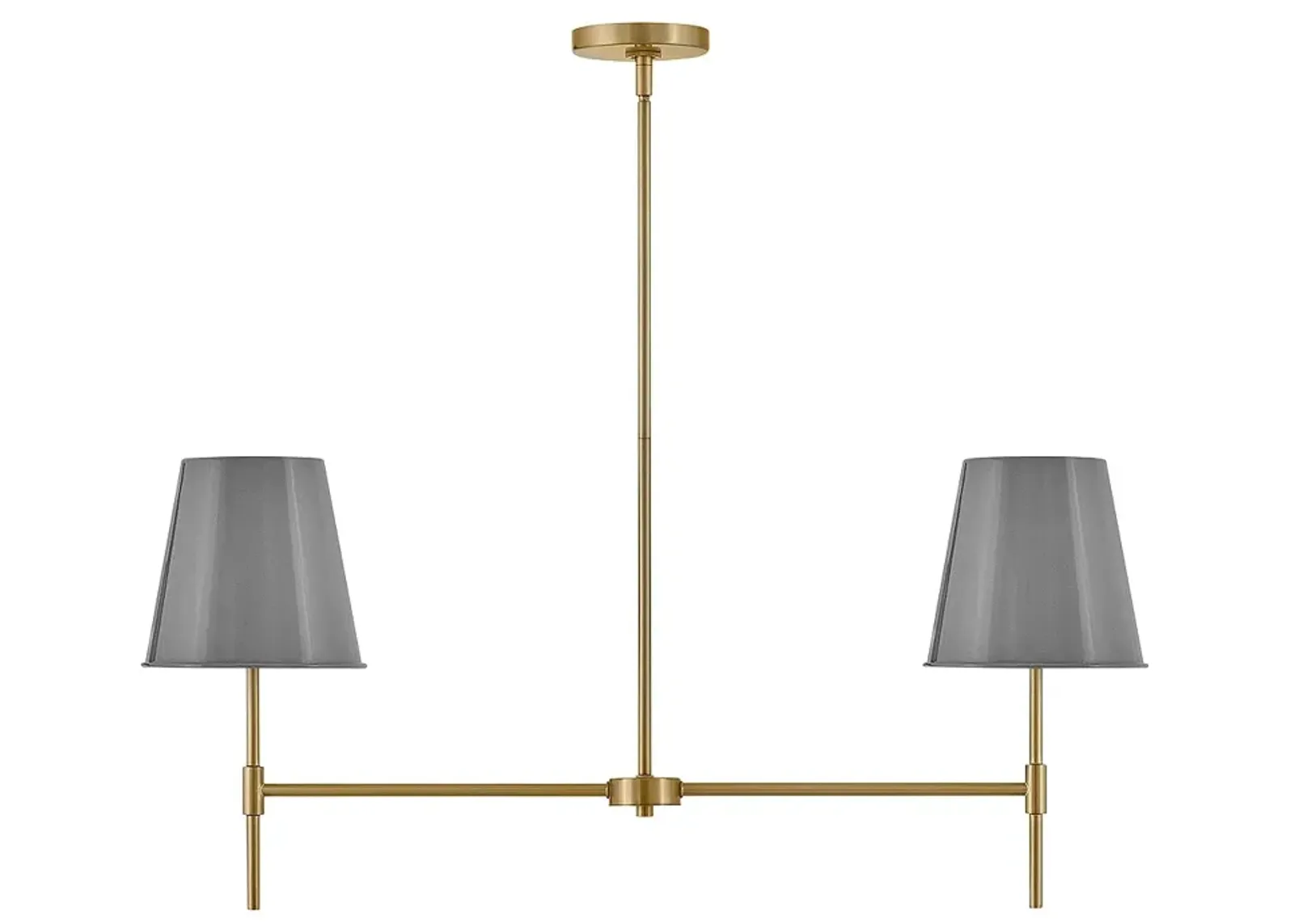 Lark Blake Chandelier Small Two Light Linear Lacquered Brass