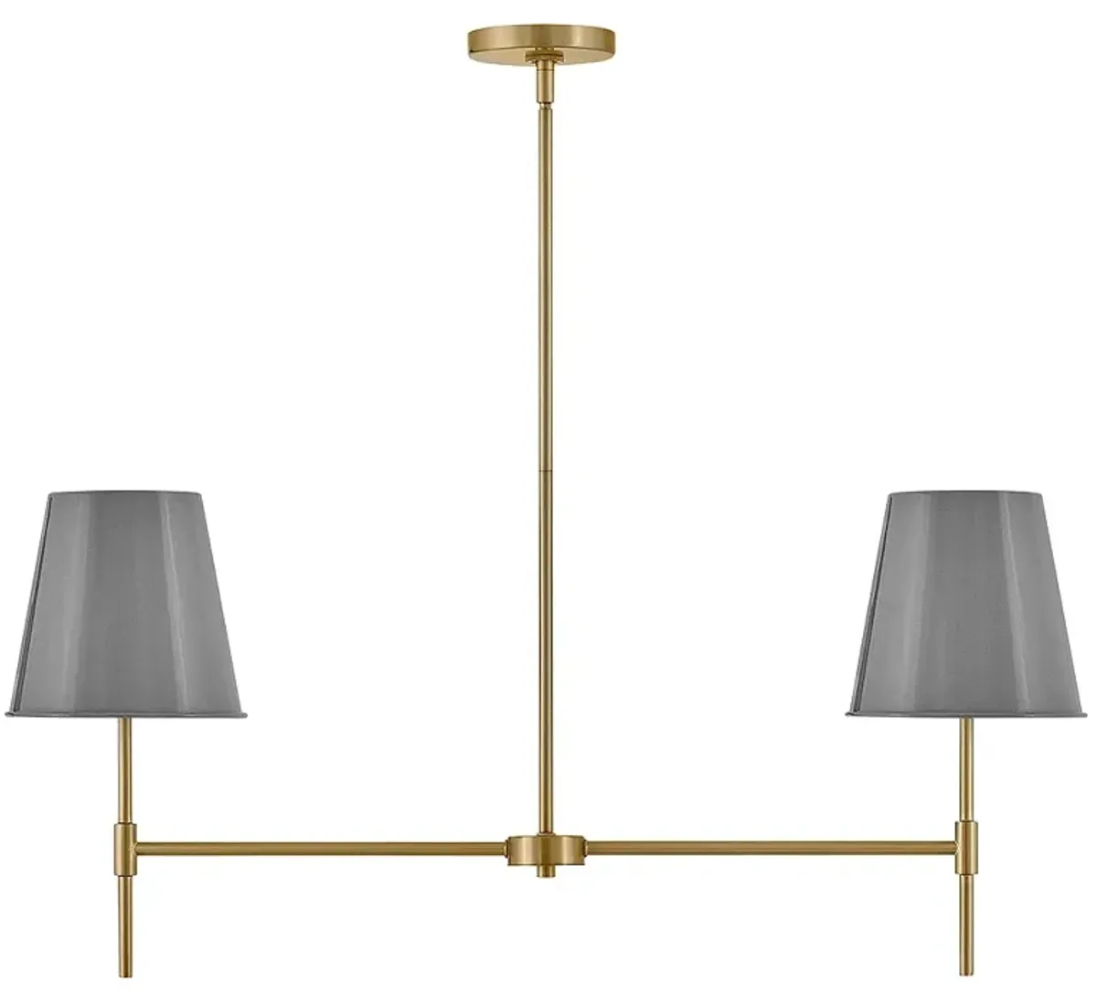 Lark Blake Chandelier Small Two Light Linear Lacquered Brass