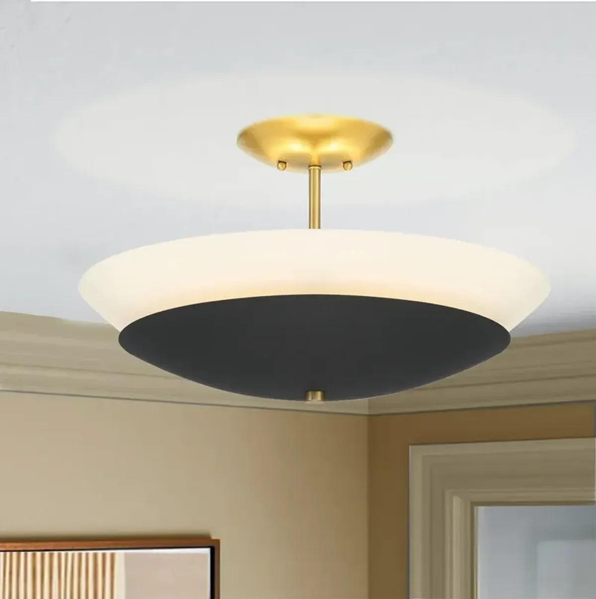 Minka BAX 18 3/4" Wide Modern Bowl Ceiling Light