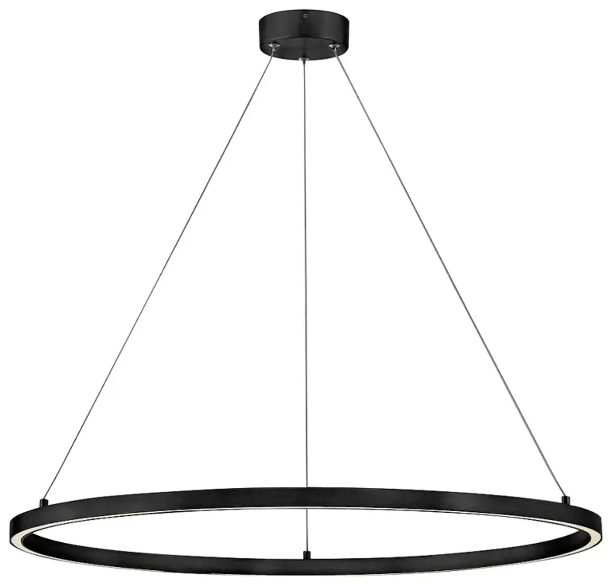 Hinkley Kenna 33" Wide Black LED Ring Chandelier