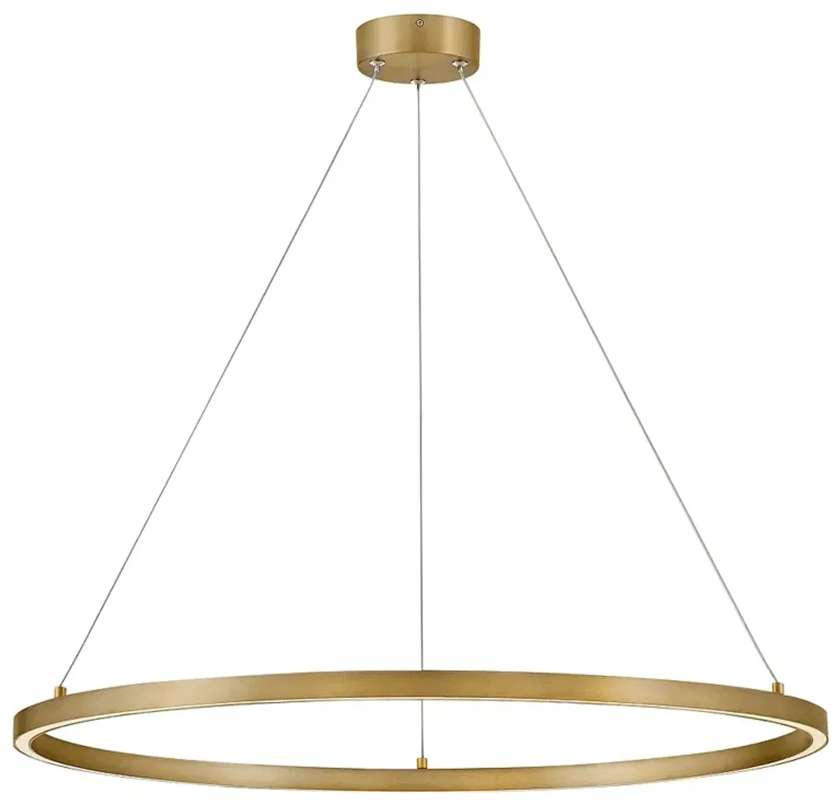 Hinkley Kenna 33"W Lacquered Brass LED Ring Pendant Light