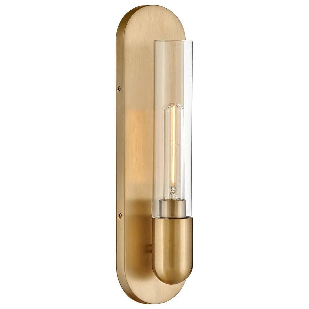 Lark Tully Sconce Medium Single Light Sconce Lacquered Brass