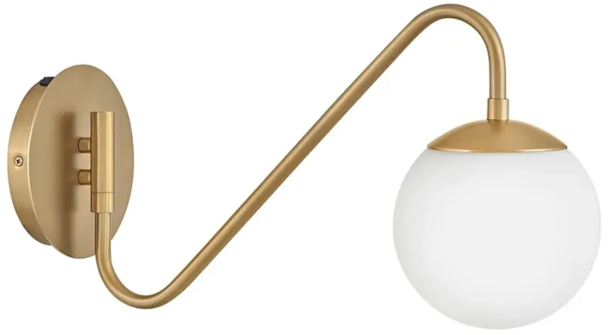 Lark Dottie Sconce Small Single Light Sconce Lacquered Brass