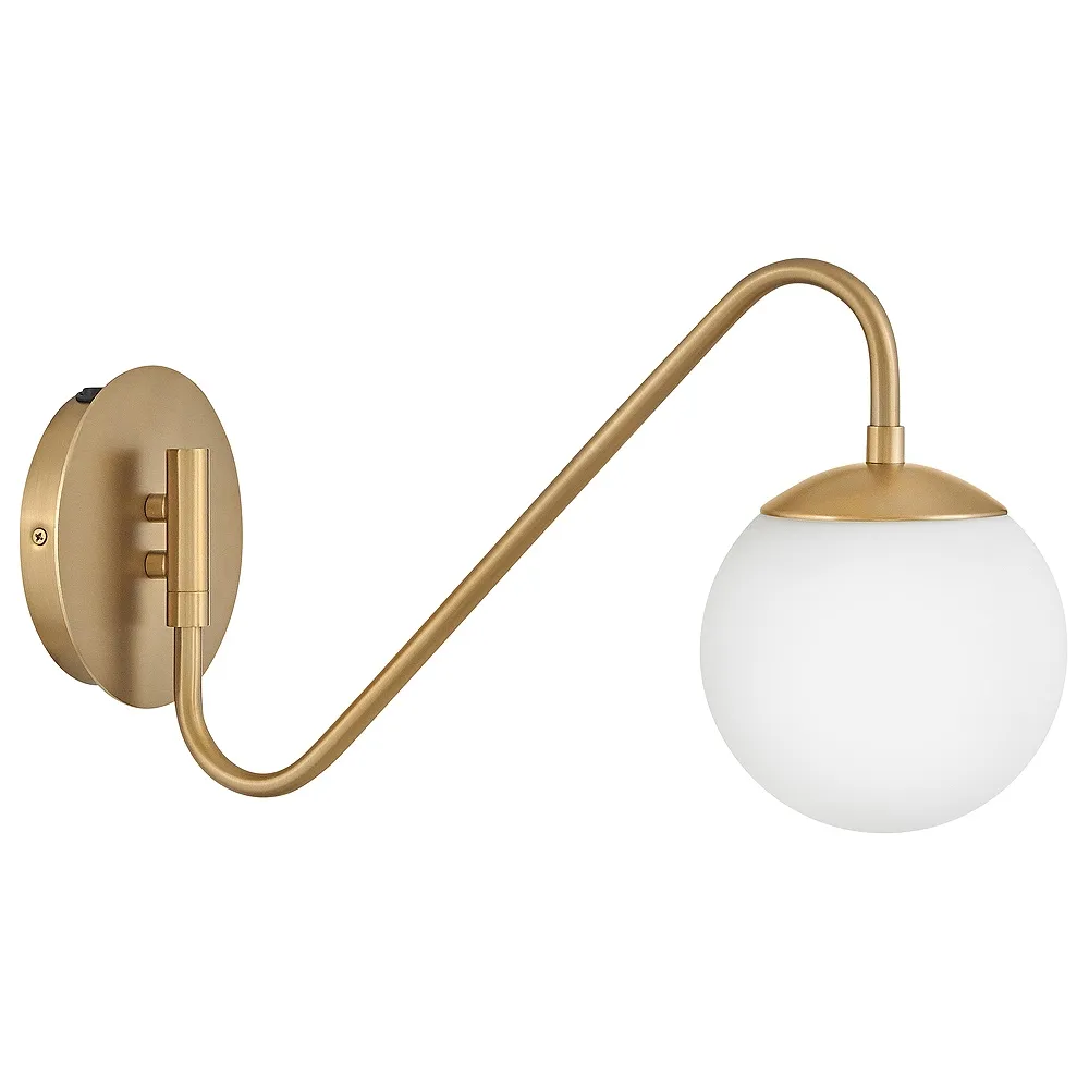 Lark Dottie Sconce Small Single Light Sconce Lacquered Brass