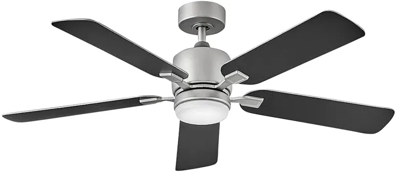 52" Hinkley Afton Satin Steel Indoor LED Ceiling Fan with Wall Control