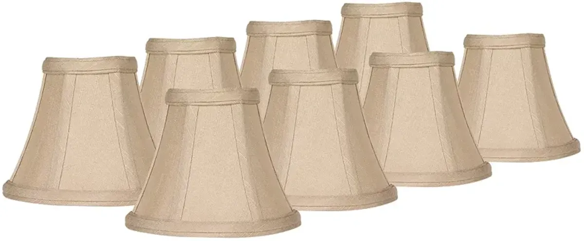 Springcrest Mimi Taupe Fabric Lamp Shade 3x6x5x5 (Clip-On) Set of 8