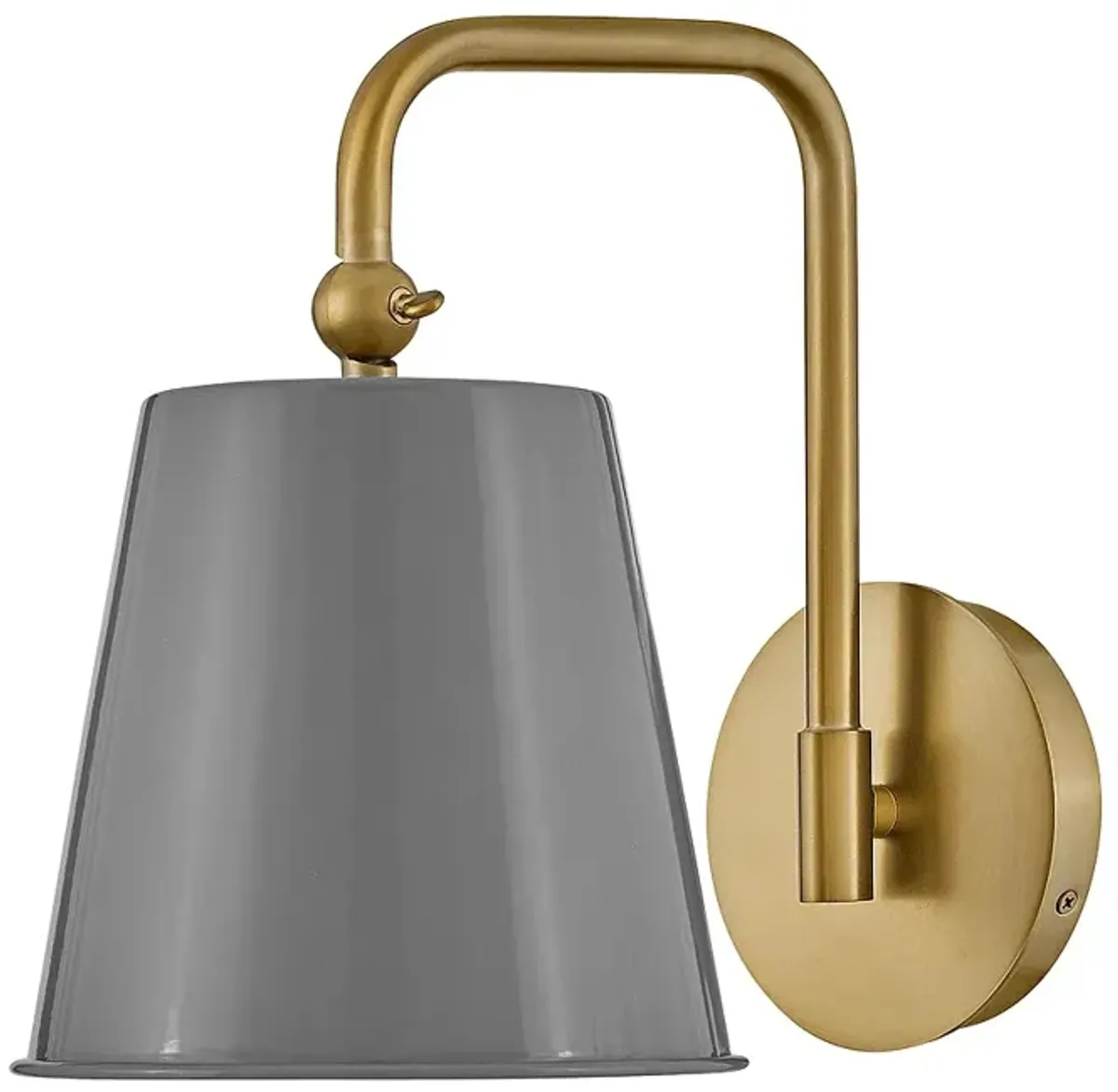 Blake 11 3/4"H Lacquered Brass with French Gray Wall Sconce