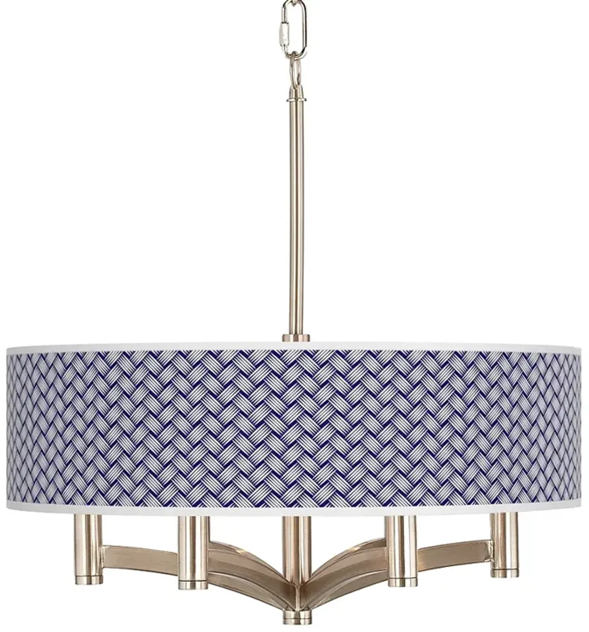 Color Weave Ava 6-Light Nickel Pendant Chandelier