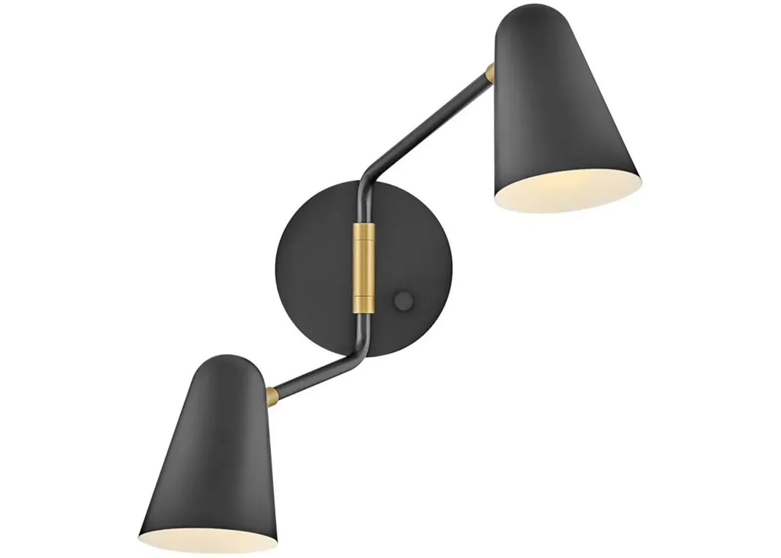 Lark Birdie Sconce Large Two Light Sconce Black