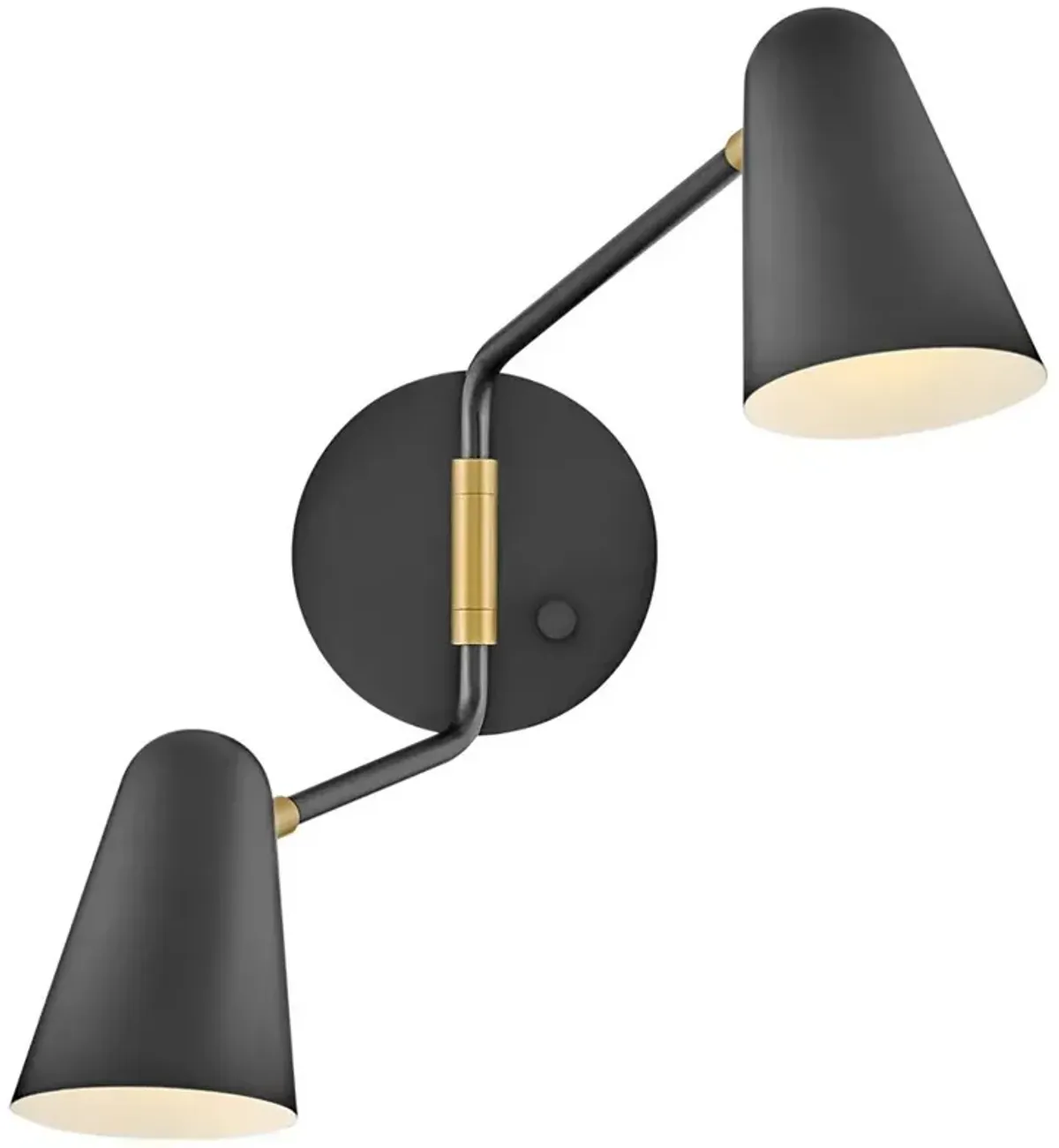 Lark Birdie Sconce Large Two Light Sconce Black