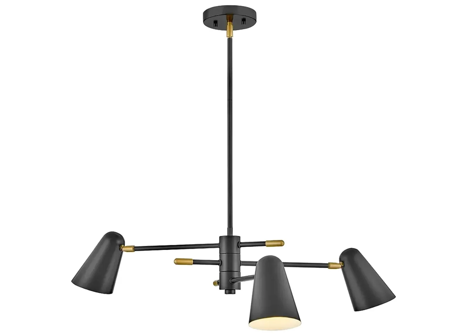 Lark Birdie Chandelier Medium Convertible Single Tier Chandelier Black