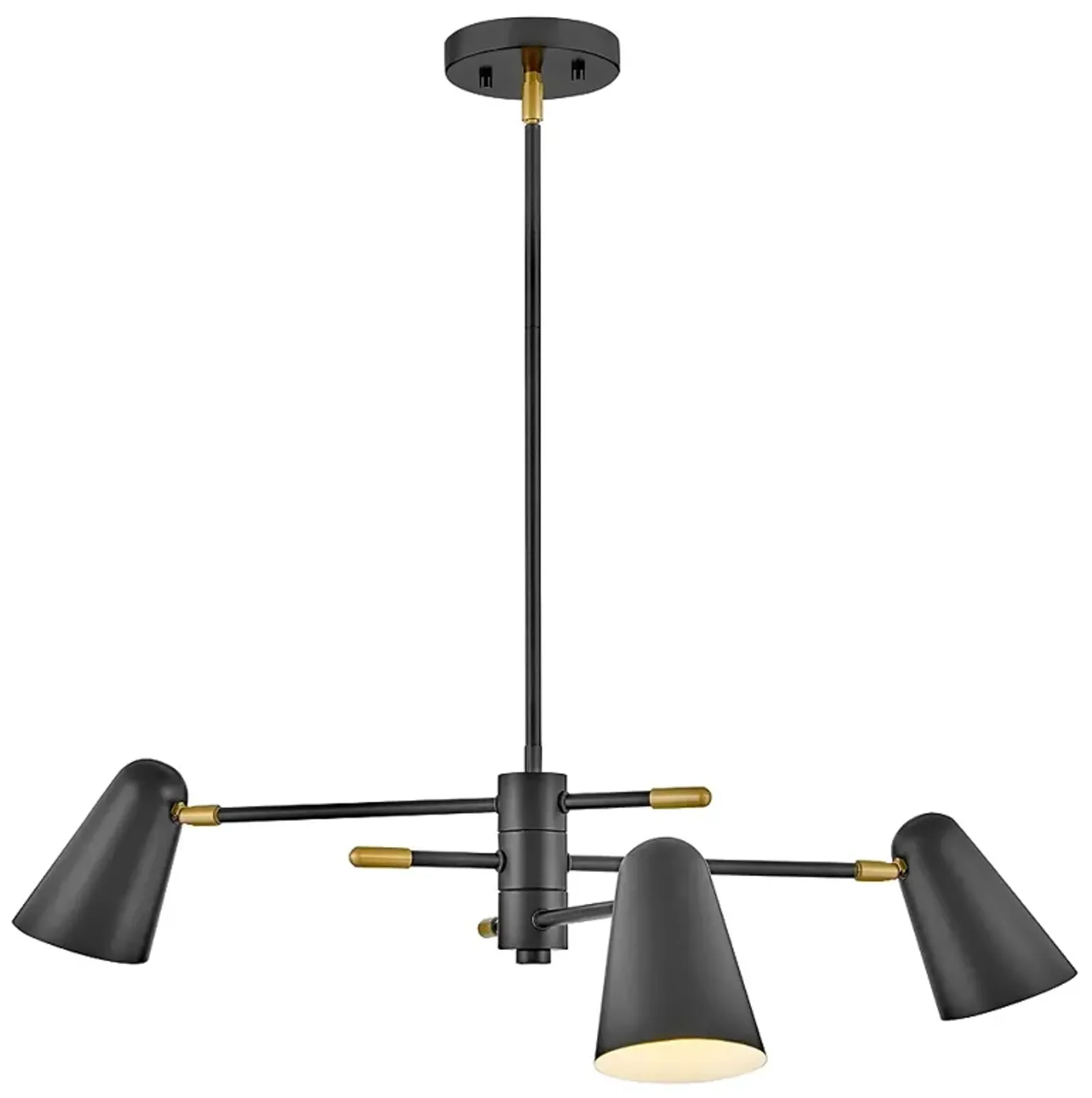 Lark Birdie Chandelier Medium Convertible Single Tier Chandelier Black