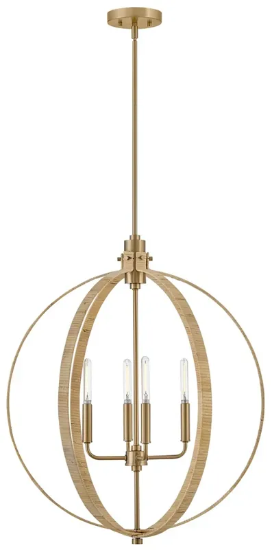 Lark Fallon Chandelier Medium Orb Lacquered Brass