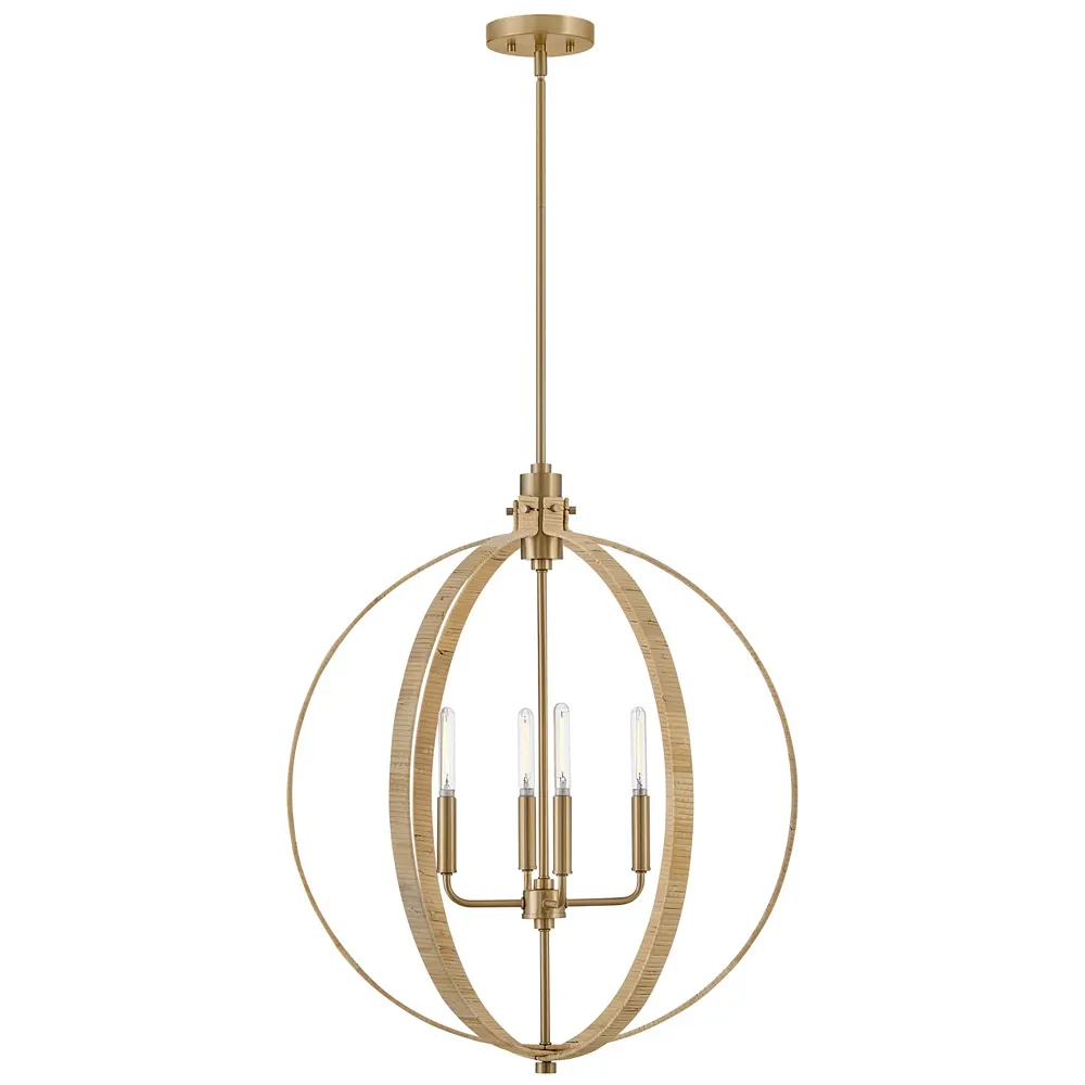 Lark Fallon Chandelier Medium Orb Lacquered Brass