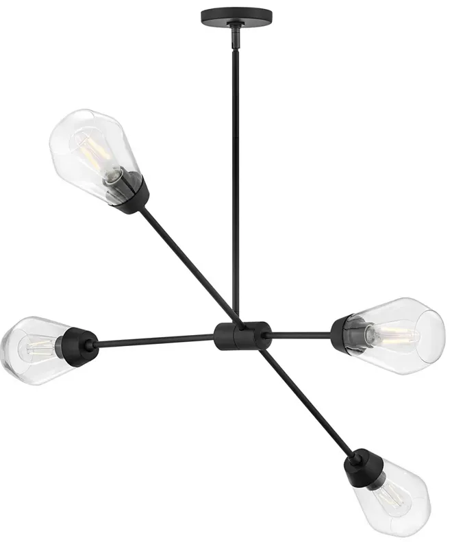 Lark Livie Chandelier Medium Convertible Mobile Single Tier Black