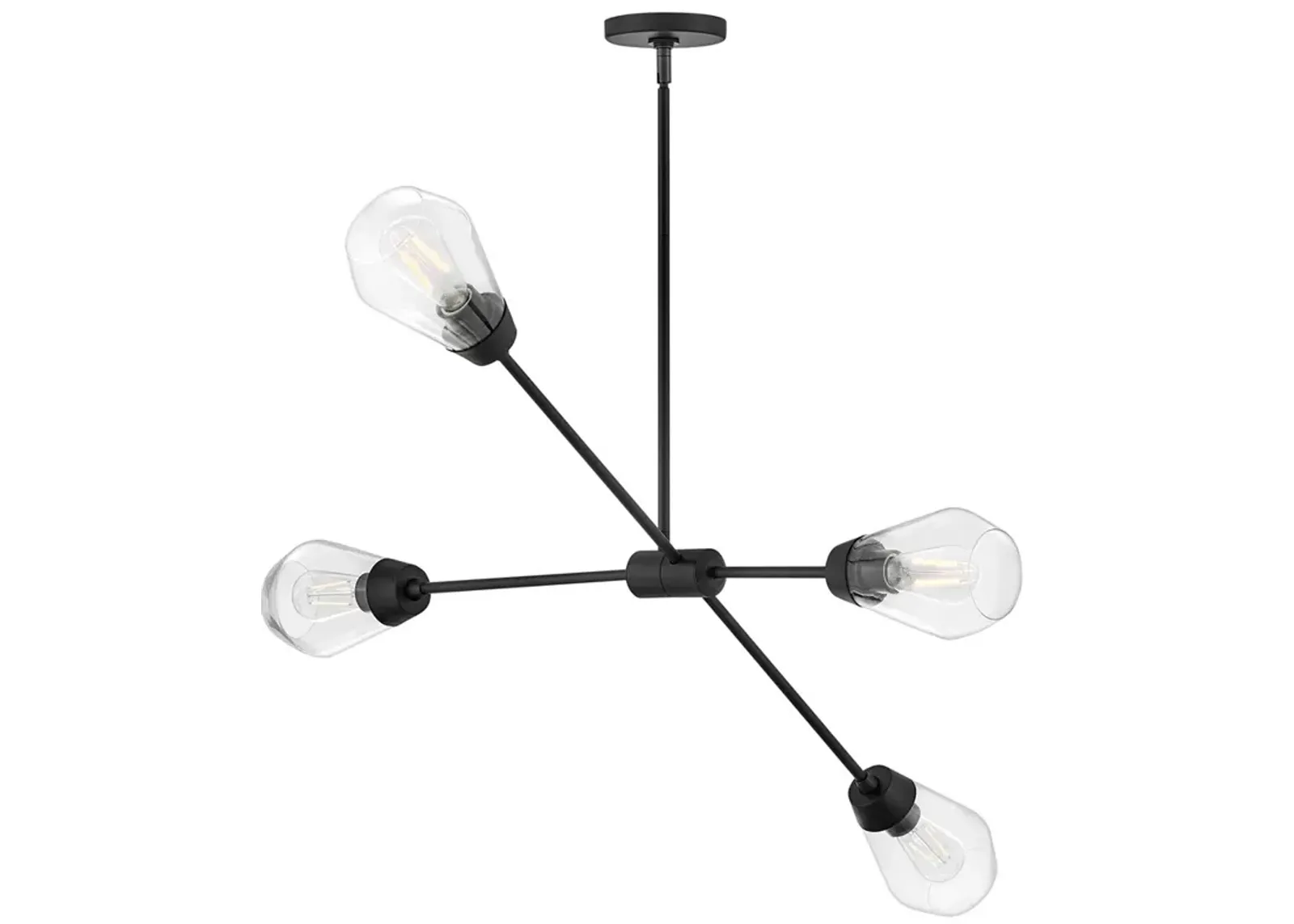 Lark Livie Chandelier Medium Convertible Mobile Single Tier Black