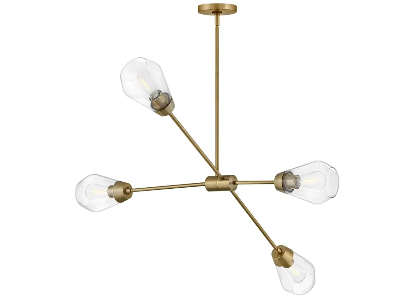 Lark Livie Chandelier Medium Convertible Mobile Single Tier Lacquered Brass