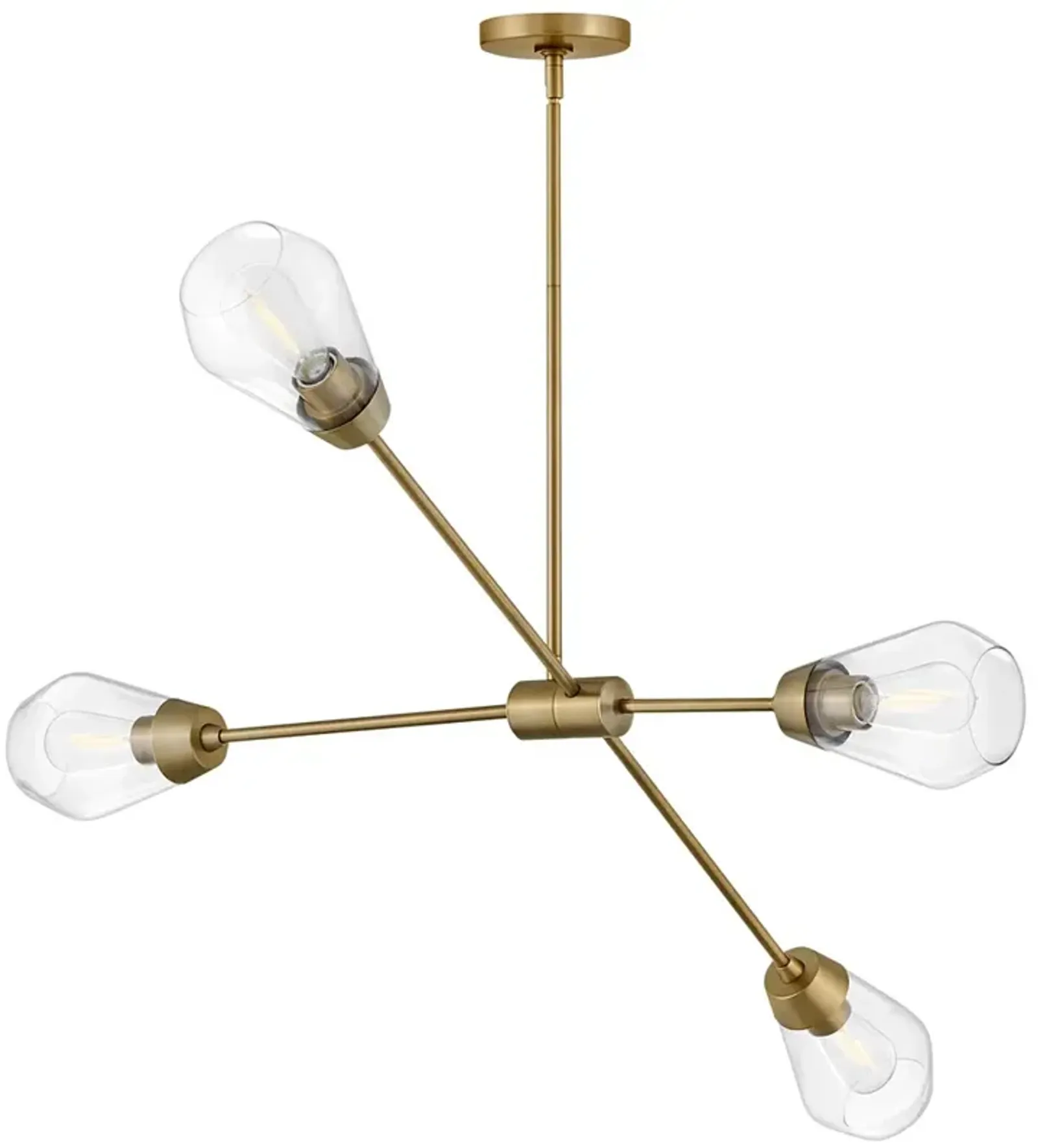 Lark Livie Chandelier Medium Convertible Mobile Single Tier Lacquered Brass