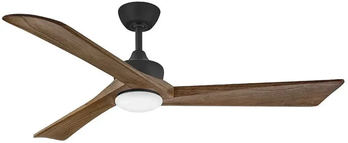 60" Hinkley Sculpt Matte Black Outdoor LED Smart Ceiling Fan