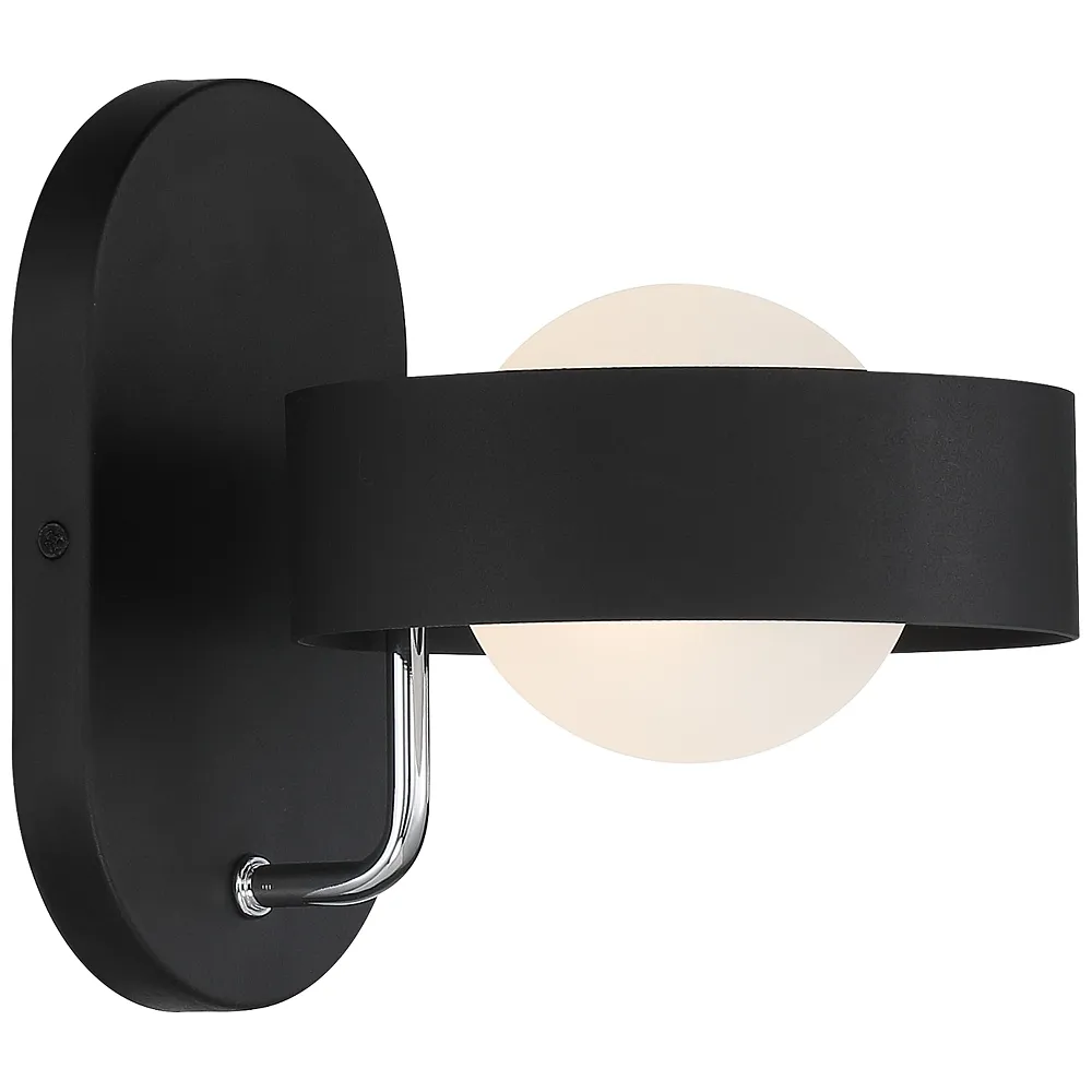 George Kovacs Lift Off 8" Coal and Chrome LED Wall Sconce