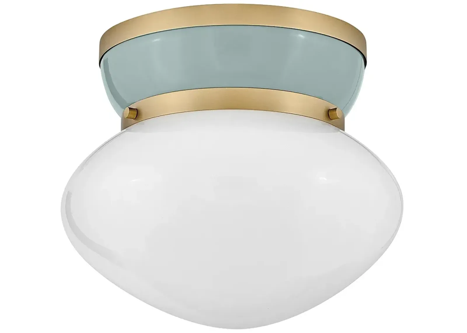 Lark Lucy Foyer Small Flush Mount Lacquered Brass