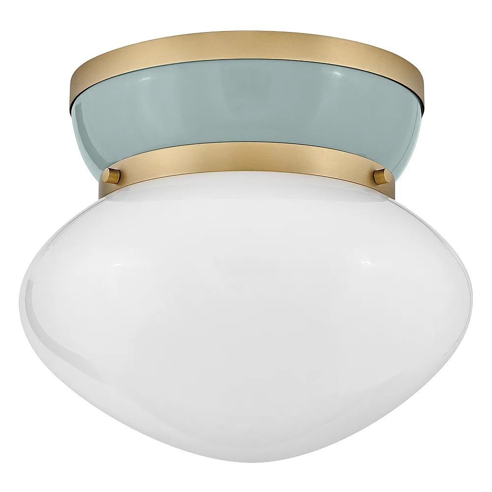 Lark Lucy Foyer Small Flush Mount Lacquered Brass