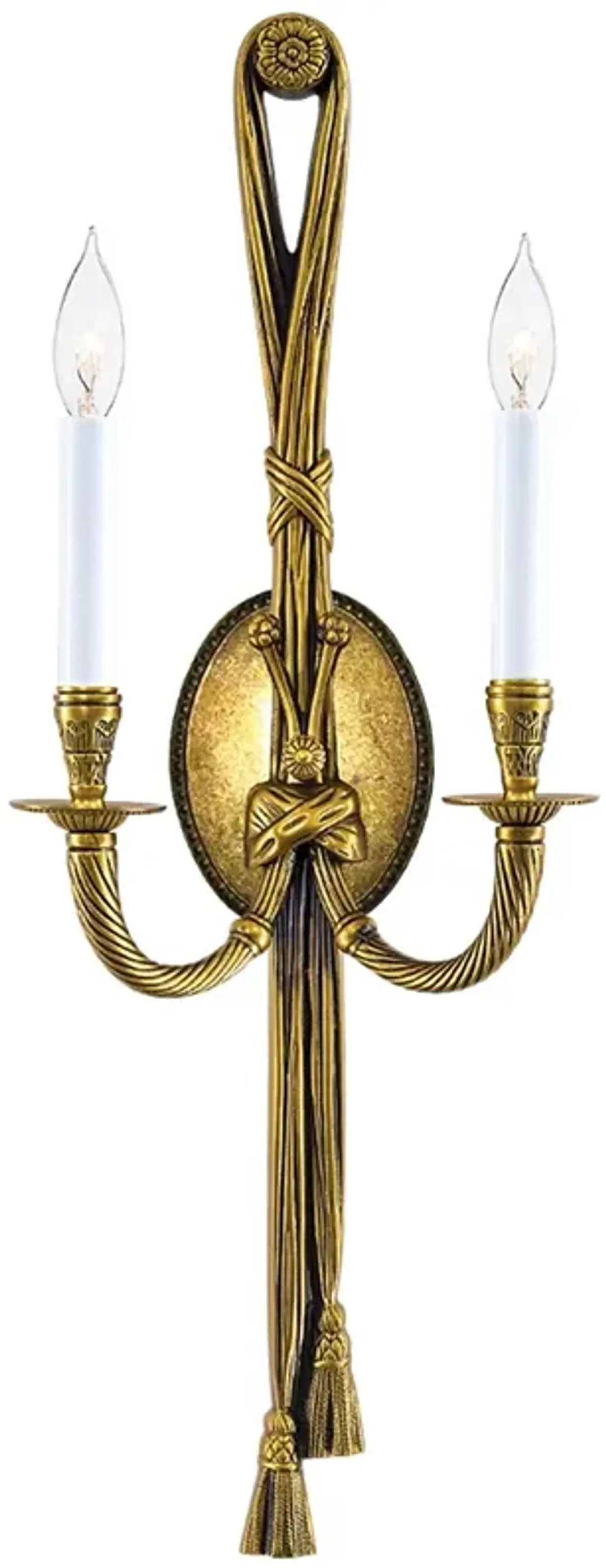 Metropolitan 2-Light 11.5-in Antique Gold Indoor Wall Sconce