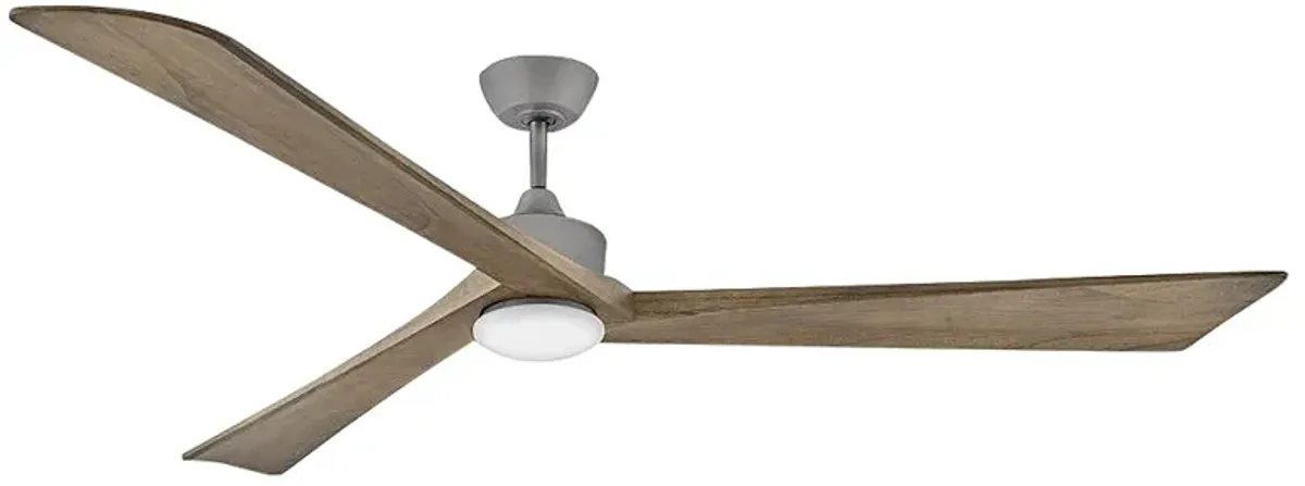 80" Hinkley Sculpt Graphite Outdoor LED Smart Ceiling Fan with Remote