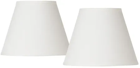 Springcrest Off-White Set of 2 Empire Lamp Shades 6x11x8.5 (Spider)