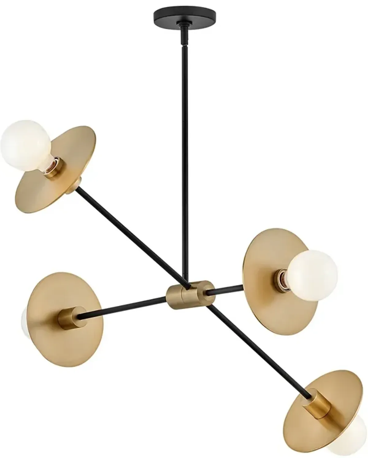 Lark Lulu Chandelier Medium Convertible Mobile Single Tier Lacquered Brass