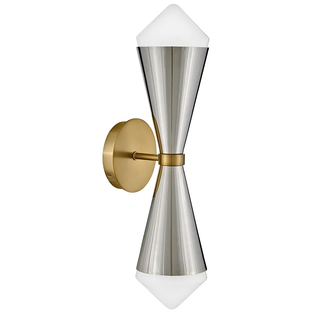 Lark Betty Sconce Large Two Light Sconce Polished Nickel