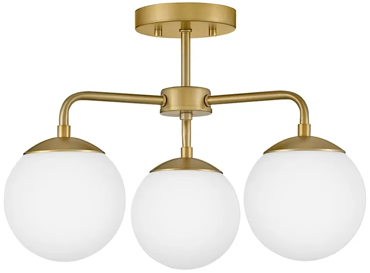 Lark Juniper Foyer Medium Semi-Flush Mount Lacquered Brass