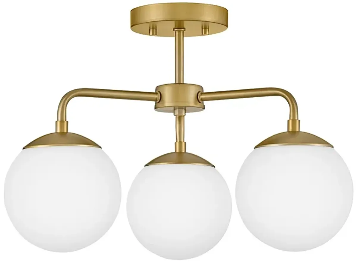 Lark Juniper Foyer Medium Semi-Flush Mount Lacquered Brass