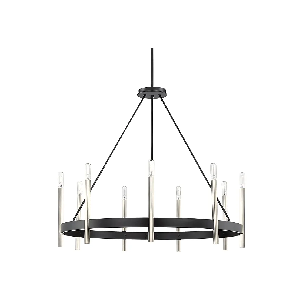 Anthem 9 Light Mystic Black Chandelier