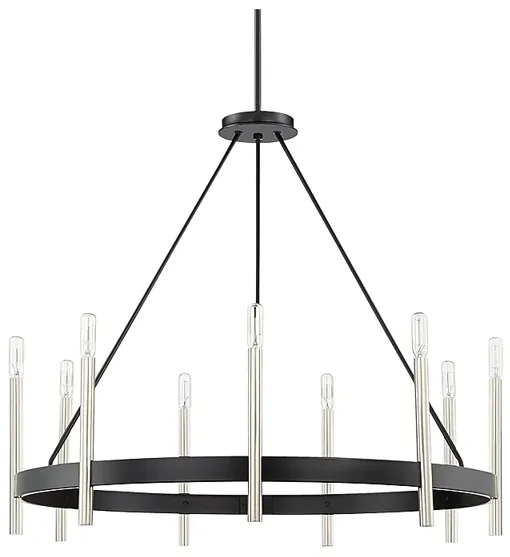 Anthem 9 Light Mystic Black Chandelier