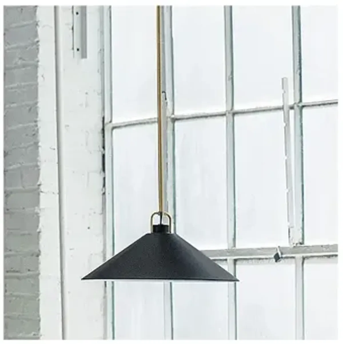 Hinkley Lark Milo 16" Wide Brass and Black Pendant Light