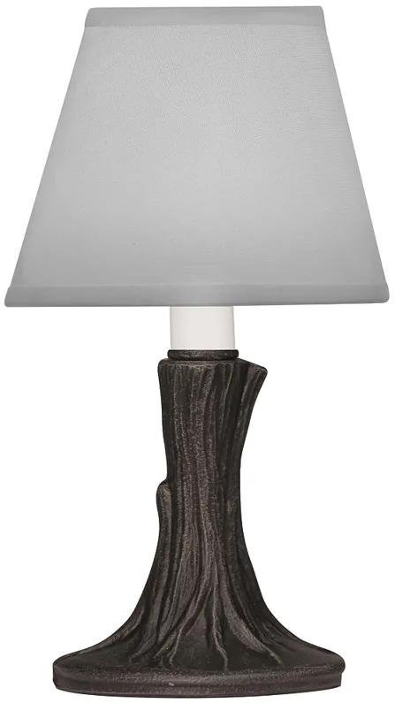 Stiffel 9 1/2" High Organic Tree Trunk Rust Metal Accent Table Lamp