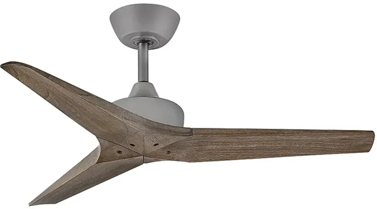 44" Hinkley Chisel Graphite Damp Rated Smart Ceiling Fan with Remote