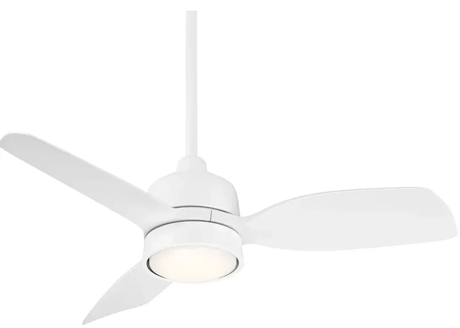 36" Casa Vieja Verdin Matte White LED Damp Ceiling Fan with Remote