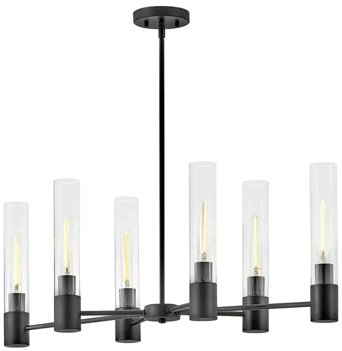 Lark Shea Chandelier Small Linear Chandelier Black