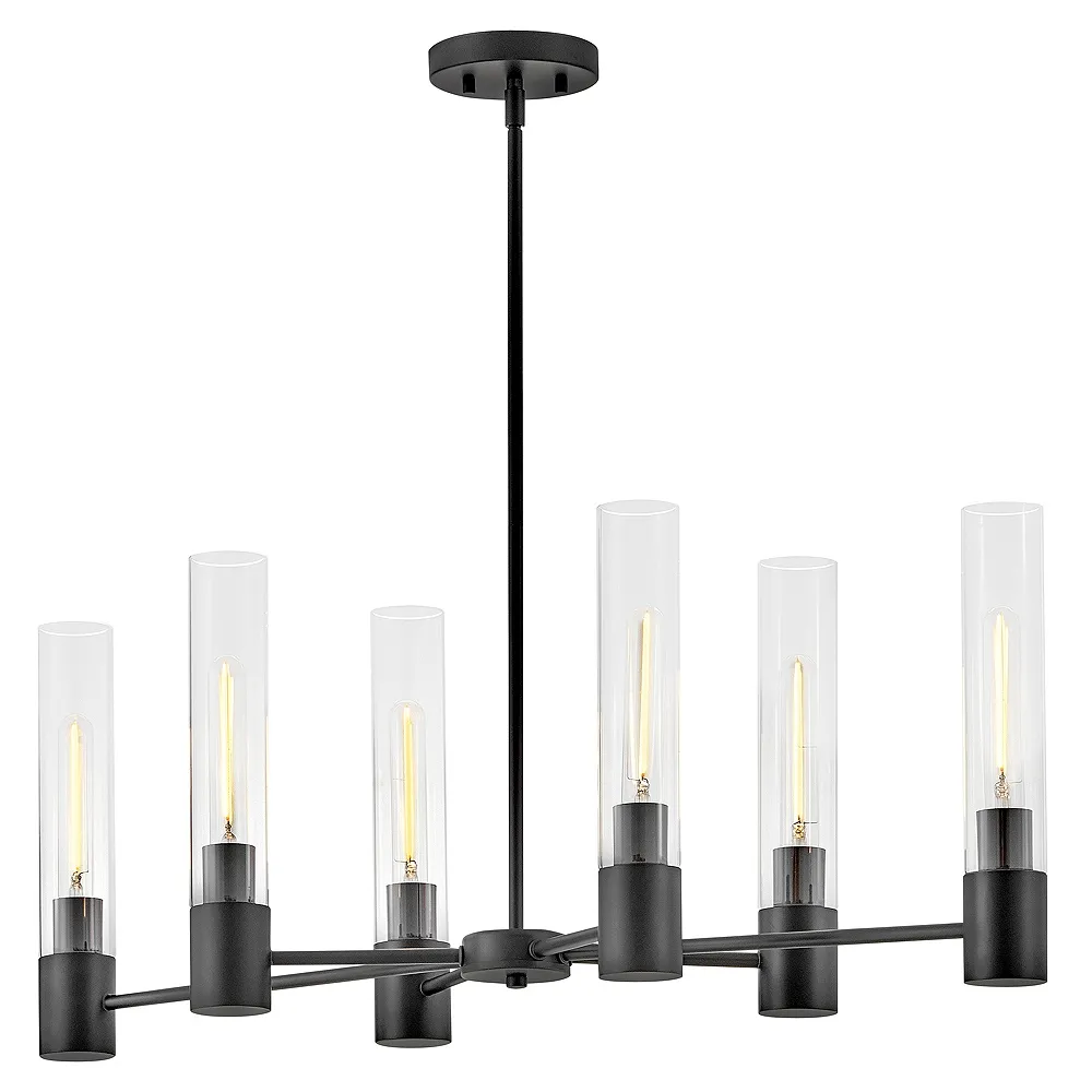 Lark Shea Chandelier Small Linear Chandelier Black