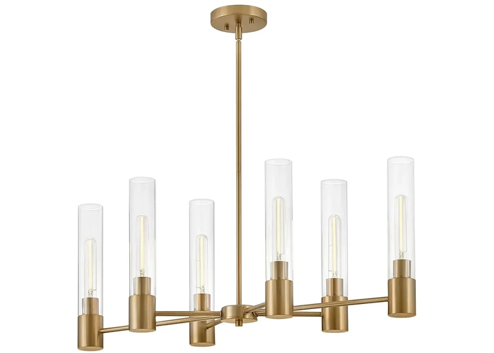 Lark Shea Chandelier Small Linear Chandelier Lacquered Brass