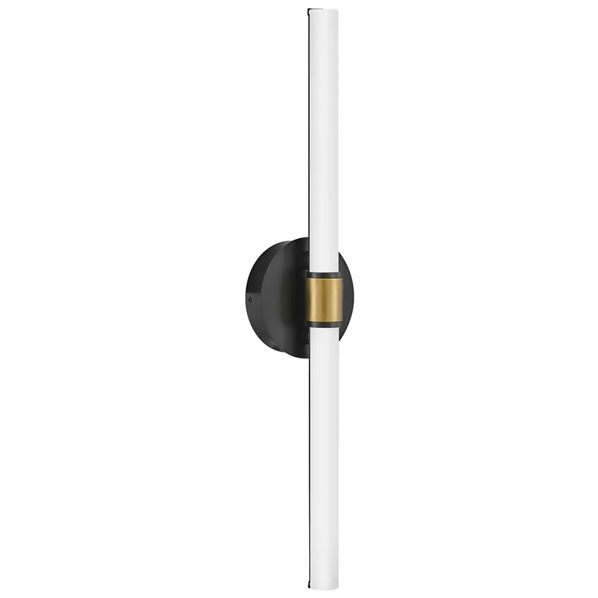Kai 24 1/2" High Black with Lacquered Brass LED Wall Sconce