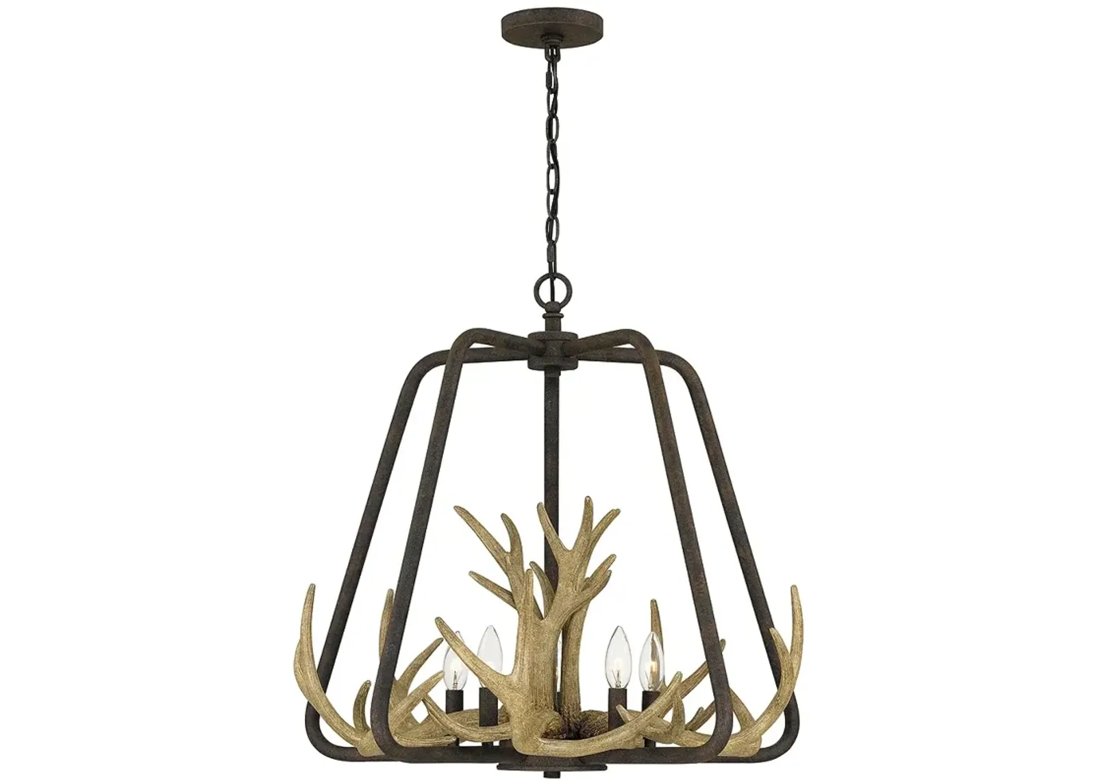 Laurent 5-Light Rustic Black Pendant